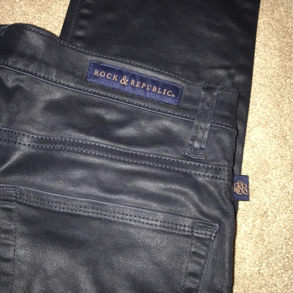 Rock & Republic coated black jeans 4 - Picture 5 of 5